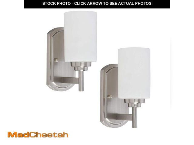 Lot 74-14208918 - Galtlap Modern Wall Sconces Set of 2, Bathroom Vanity Lights with White Frosted Glass, Wall Lighting...