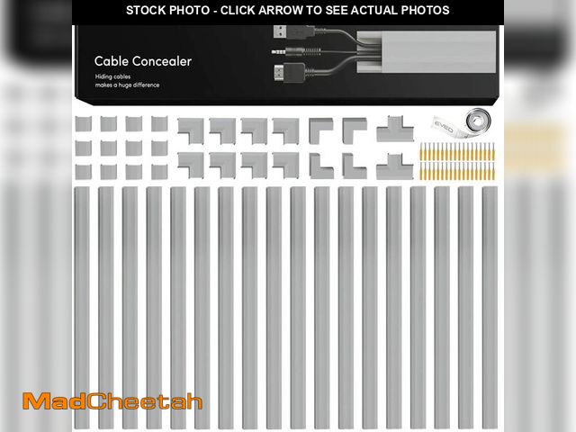 Lot 74-13624509 - EVEO Cable Hider Wall 306Ã¢â¬Â - Cable Raceway Cord Hider - Wire Covers for Cords on Wall, Cord Co...