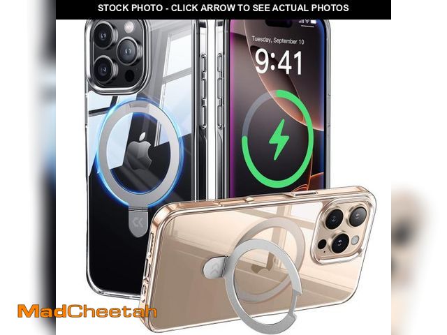 Lot 74-12304701 - CASEKOO Ultra Magnetic Stand for iPhone 16 Pro Case Clear [Compatible with MagSafe] [16FT Military-G...