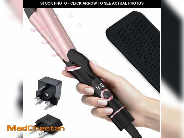 Lot 74-14204857 - 1 Inch Travel Curling Iron, Dual Voltage with European, UK Plug Adapter, Small Hair Curler for Women...