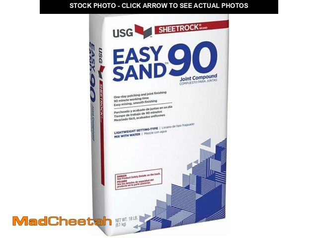 Lot 74-13382607 - US Gypsum USG-384211-18lbs 384211120 384211 Ez Sand 90 Joint Compound 18#, No Color, 18 Pounds - UNU...