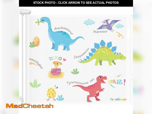 Lot 74-13214912 - YooxArmor Retractable Baby Gate Kid Safety 34" Tall x 55" Wide, Mesh, for Stairs, Doorways, Dogs, Pe...