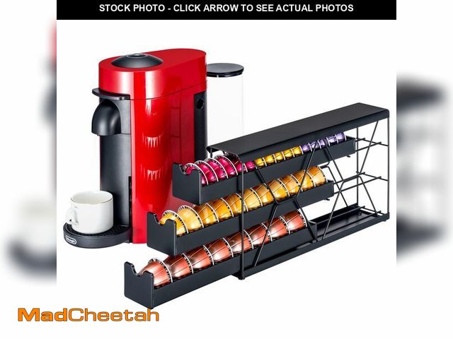 Lot 74-14267118 - FlagShip 3-Tier Nespresso Pod Holder &amp; Vertuo Coffee Capsule Organizer - Black Metal Space-Savin...