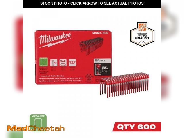 Lot 74-12086853 - Milwaukee 1 in. Insulated Cable Staples for M12 Cable Stapler (600 Per Box) - USED