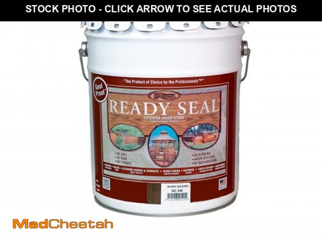 Lot 74-12274664 - Ready Seal 545 Exterior Stain and Sealer for Wood, 5-Gallon, Burnt Hickory - UNUSED