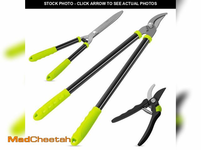 Lot 74-13817642 - (MISSING PRUNERS) Deli Loppers Hedge Clippers, 2PCS Hedge Shears Garden Tools, Heavy Duty Tree &amp;...