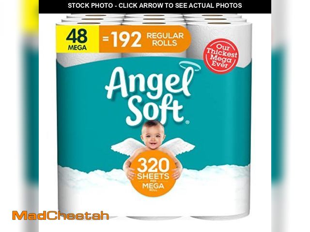 Lot 74-12137441 - Angel Soft Toilet Paper, 48 Mega Rolls = 192 Regular Rolls, Soft and Strong Toilet Tissue - UNUSED