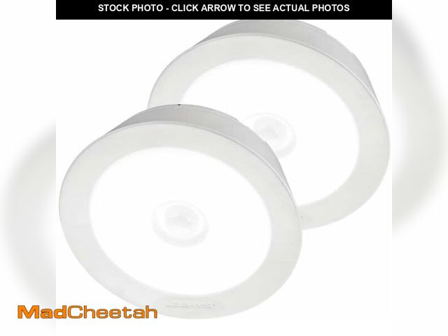 Lot 74-12759906 - Beams MB981 200 Lumen LED Wireless Battery Powered Motion Sensing Indoor/Outdoor Ceiling Light, 2-Pa...