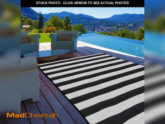 Lot 74-12119432 - Pcinfuns Plastic Straw Rug,6'x9' Outdoor Waterproof Patio Rugs Foldable Reversible Camping Mat for R...