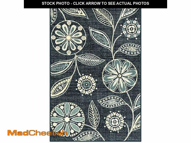 Lot 74-12829038 - Maples Rugs Reggie Floral Kitchen Rug - Made in USA - Washable, Non Slip Indoor Carpet for Entryway,...