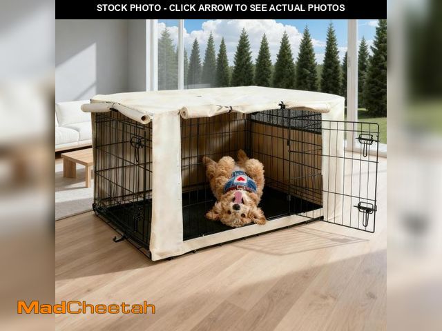 Lot 74-12307718 - HiCaptain Breathable Dog Crate Cover 30 Inch, Durable Heavy Duty Kennel Cover, Dual Zippered Panels,...