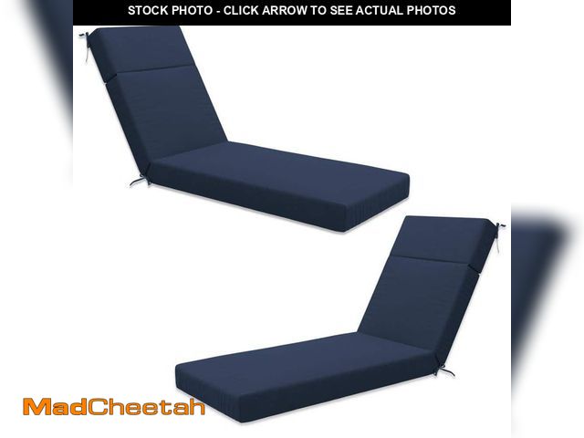 Lot 74-12745974 - Kimunuk 80 in. x 26 in. x 4 in. ( 2-Pack ) Outdoor Water-Resistant Replacement Chaise Lounge Seat Cu...