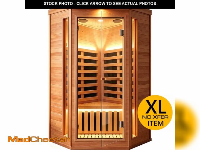 Lot 74-14343192 - (MISSING HARDWARE, TRIM POWER CORD,SPEAKERS) HOSAUNA Sauna, Infrared Sauna for Home Far Infrared Sau...