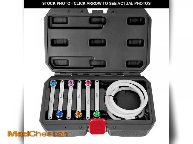 Lot 74-12304160 - BILITOOLS Brake Bleeder Wrench Set, 7 8 9 10 11 12 MM Brake Bleeding Wrench Set with Non-Return Chec...