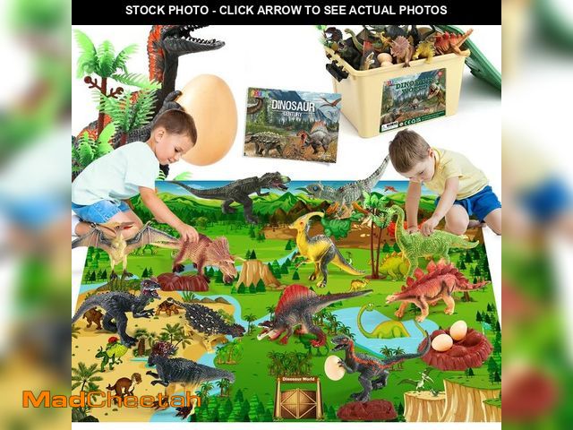 Lot 74-13624991 - FRUSE Jurassic Dinosaur Toys Figures,12 PCS Realistic Large Dinosaur Figurines with Jumbo Play Mat &...