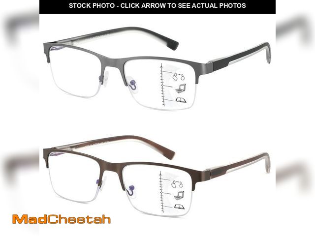 Lot 74-14063707 - Progressive Reading Glasses Men Bifocal Transition Multifocal Reader No Line Multifocus Blue Light C...