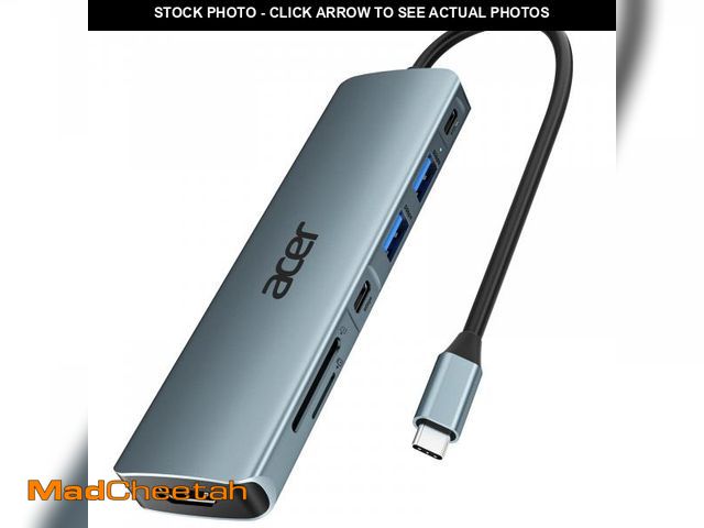 Lot 74-12432322 - Acer USB C Hub, 7 in 1 USB C to Multi-Port Adapter for Laptop, 4K USBC to HDMI Splitter with 2 USBA ...