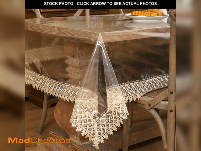 Lot 74-14054418 - Walrus Clear Vinyl Tablecloth Protector Waterproof/Oil-Proof Plastic Square Transparent Sheet Table ...