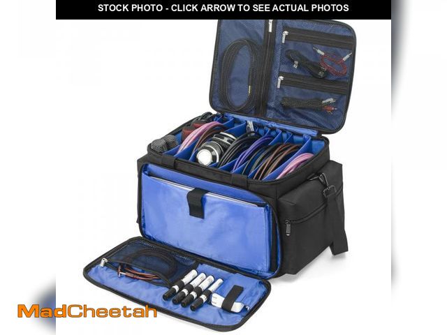 Lot 74-12110949 - AKOZLIN Cable File Bag with Detachable Dividers DJ Gig Bag Cord Organizer Case for Laptop,DJ Gear,Mu...