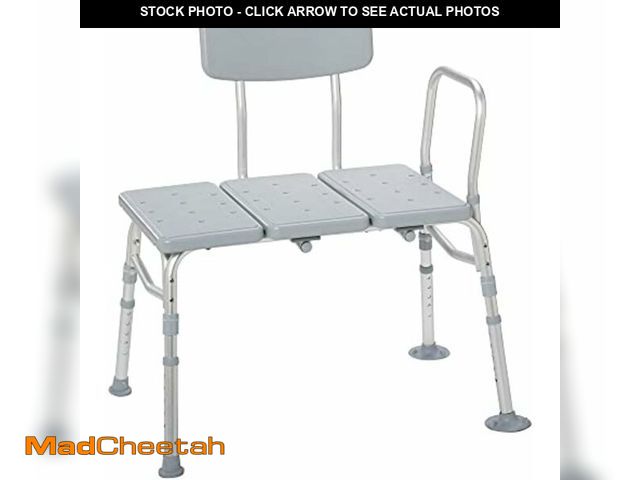 Lot 74-13041292 - Drive Medical Tub Transfer Bench for Bathtub - Safer, Independent Bathing Aid - Height Adjustable Be...