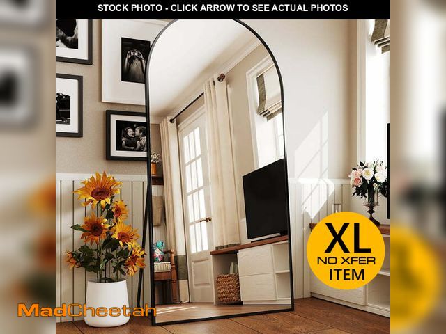 Lot 74-12549002 - Antok 71"x 32" Arched Full Length Mirror Standing Floor Mirror Stand Up Mirror, Black Frame - UNUSED