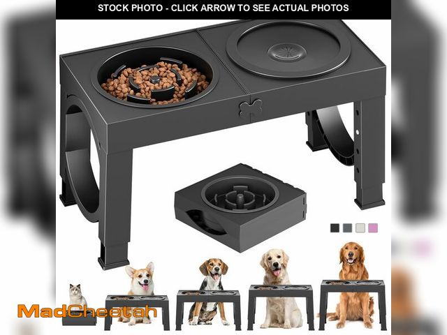 Lot 74-14155043 - XIAZ Elevated Dog Bowls Large Breed Raised Dogs Bowl Stand Large/Medium Sized Dog Slow Feeder Dogs B...