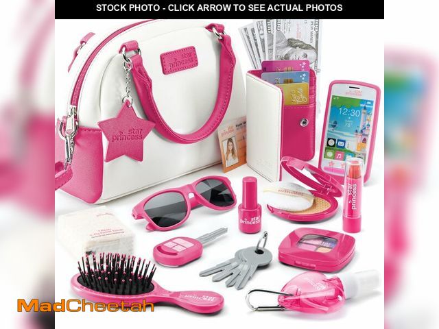 Lot 74-12717364 - Star Princess Pretend Play Purse Set for Girls - Realistic Purse with Accessories: Toy Phone, Wallet...