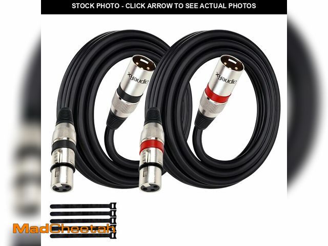 Lot 74-13632108 - xyaudio Balanced XLR Cable, 25ft 2 Packs, 3 Pin Male to Female Microphone Cable, XLR to XLR Mic Cabl...