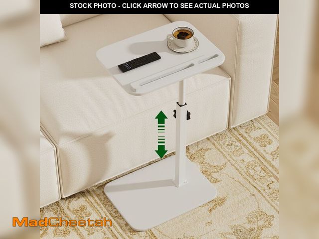 Lot 74-13629129 - promitop Adjustable End Table for Couch, 360ÃÂ° Swivel C Shaped Side Table with Height Adjustment, ...