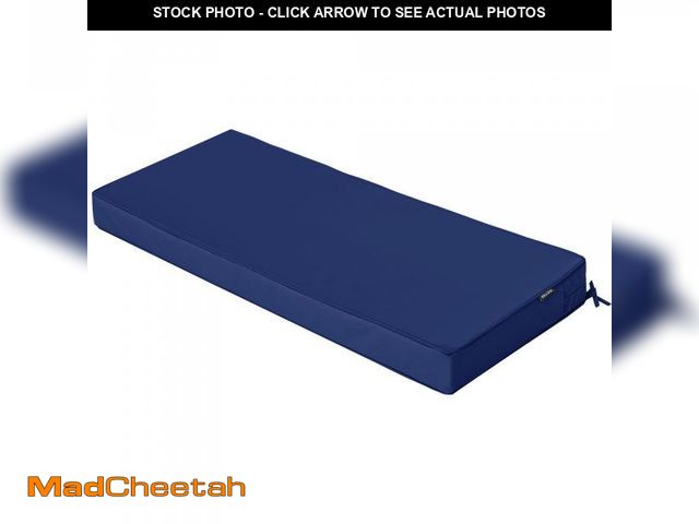 Lot 74-12305069 - Comcaver Outdoor Bench Cushions 48 x 18 Inch Thick Waterproof Porch Swing Cushions with Tie Patio Fu...
