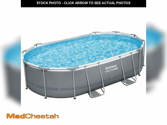 Lot 74-14438854 - Bestway Steel Pro MAX - 16' x 10' x 42" - Oval Above Ground Swimming Pool Set, ClickConnect Frame, T...