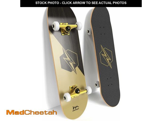 Lot 74-13698203 - (SOME DAMAGE) M Merkapa 31"x8" Skateboard for Adults Teens Youths Kids Beginners, 8 Layer Canadian M...