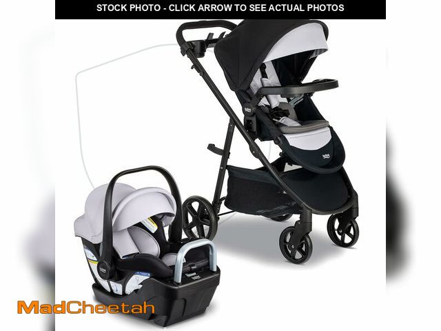 Lot 74-12242555 - Britax Willow Brook S+ Baby Travel System, Infant Car Seat and Stroller Combo with Alpine Base, Clic...