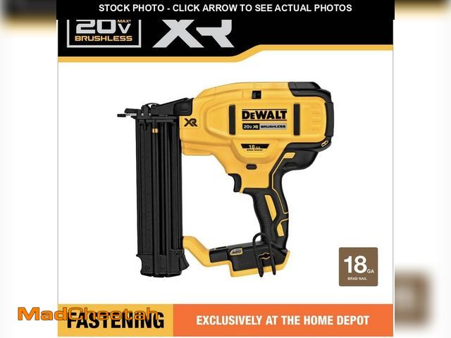Lot 74-14254432 - DEWALT 20V MAX XR Lithium-Ion Electric Cordless 18-Gauge Brad Nailer (Tool Only) - USED