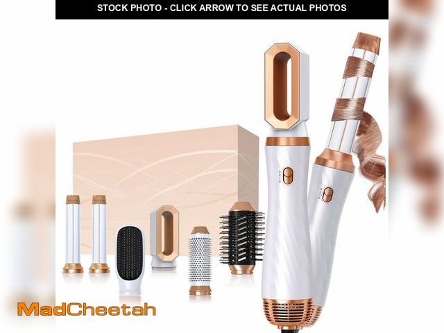 Lot 74-13565605 - 6 in 1 Blow Dryer Brush, Detachable Hair Dryer Brush Air Curler Air Styler Wrap, Curly Twist Hot Cur...