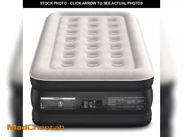 Lot 74-12155035 - Ophanie Twin Air Mattress, 18-Inch Elevated Inflatable Bed with Built-in Pump, Puncture-Resistant, Q...