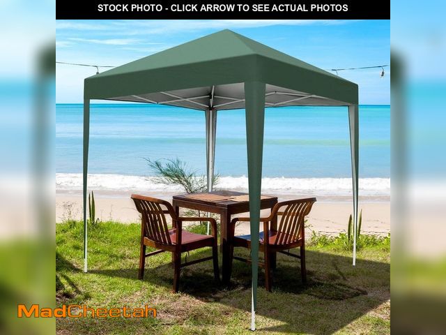 Lot 74-12594539 - Karl home 6.5 ft. x 6.5 ft. Green Straight Leg Pop-Up Canopy - UNUSED