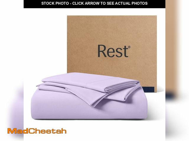 Lot 74-14271778 - RESTÃÂ® EvercoolÃÂ®+ Starter Sheet Set, Queen, Lavender, Breathable Bed Sheets for Hot Sleeper and...
