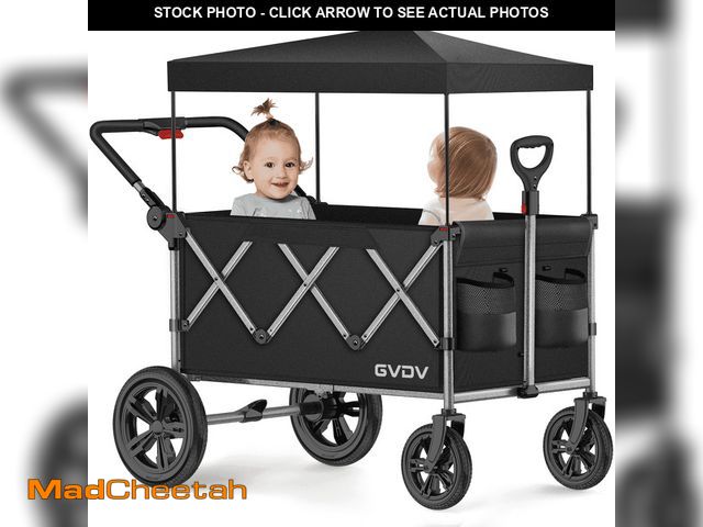 Lot 74-13043323 - GVDV Wagon Stroller for Kids, 2-Seater Collapsible Stroller Wagon for Toddlers with 5-Point Harness,...