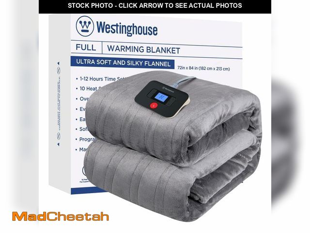 Lot 74-12609055 - Westinghouse Electric Blanket Full Size, Super Cozy Soft Flannel 80"" x 84"" Heated Blanket with 10 ...