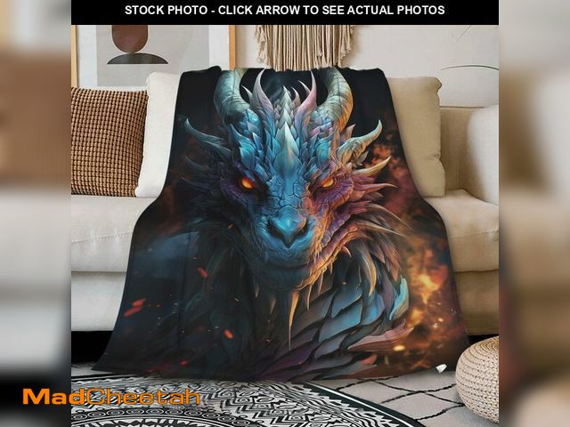 Lot 74-12718252 - Ultra Soft Flannel Fleece Throw Blanket Dragon All Season Warm and Cozy Quilt Blanket for Bed Sofa C...
