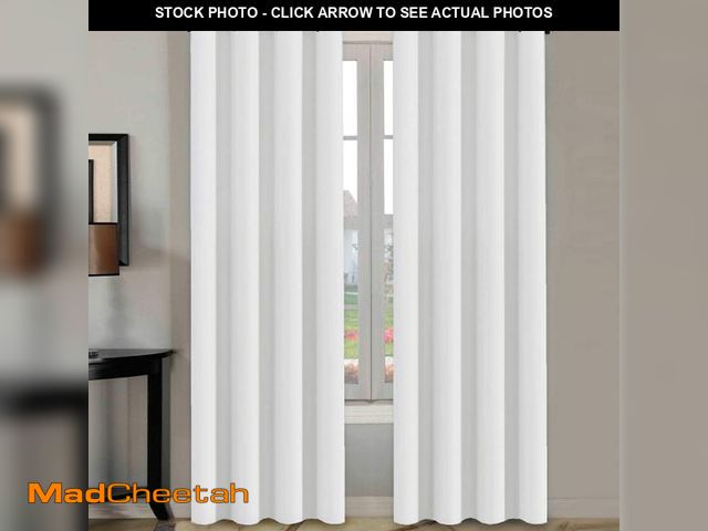 Lot 74-12307449 - H.VERSAILTEX White Curtains 84 inches Long for Living Room Thermal Insulated Room Darkening Window T...