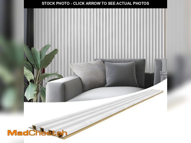 Lot 74-12207472 - Art3d 8-Pack 96 x 6in. WPC Acoustic Slat Wall Panel for Modern Interior Decor, TV Background, Living...