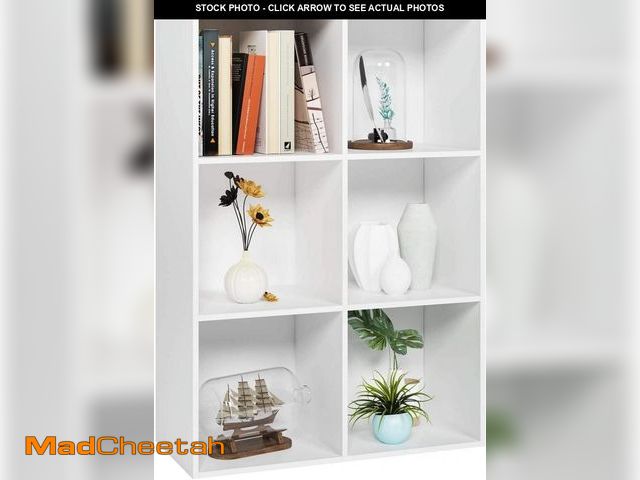 Lot 74-12145173 - Homfa 6 Cube Bookcase, Storage Cabinet Unit Freestanding Display Stand Shelves, White - UNUSED