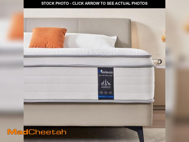Lot 74-12205381 - Madevos Queen Mattress, 12 Inch Hybrid Mattress in a Box, Memory Foam and Individual Pocket Springs,...