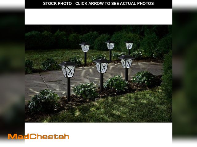 Lot 74-12684643 - Hampton Bay 10 Lumens Black LED Outdoor Solar Path Light (6-Pack) - UNUSED
