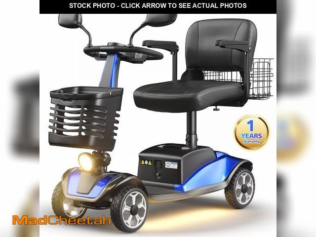 Lot 74-12253444 - SACVON Upgrade 4 Wheel Mobility Scooter for Seniors, Foldable Powered Mobile Wheelchair for Adult 33...