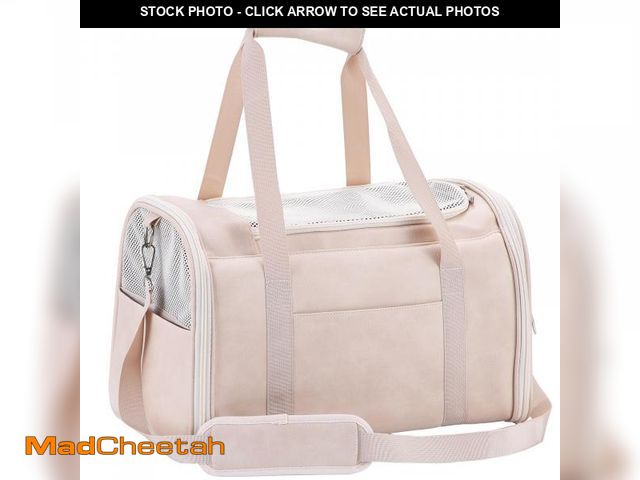 Lot 74-11552570 - Lasaviin Fashion Leather Dog Carrier Cat Carrier Airline Approved Pet Carrier for Small Medium Dogs ...