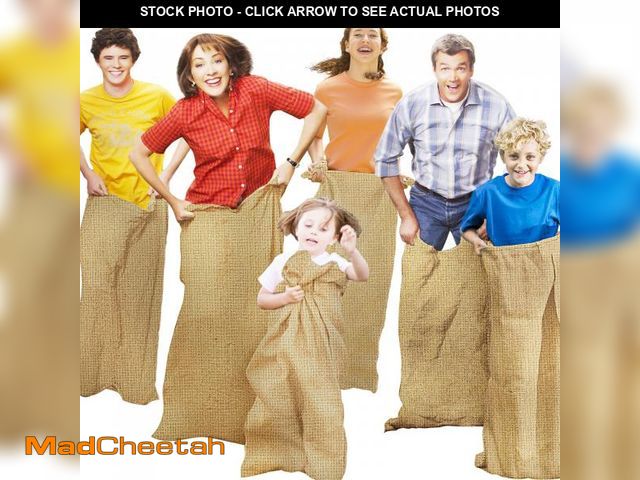 Lot 74-11847965 - CWLAKON 6 Pack Large Burlap Potato Sack Race Bags for Kids Adults, Field Day Family Reunion 4th of J...