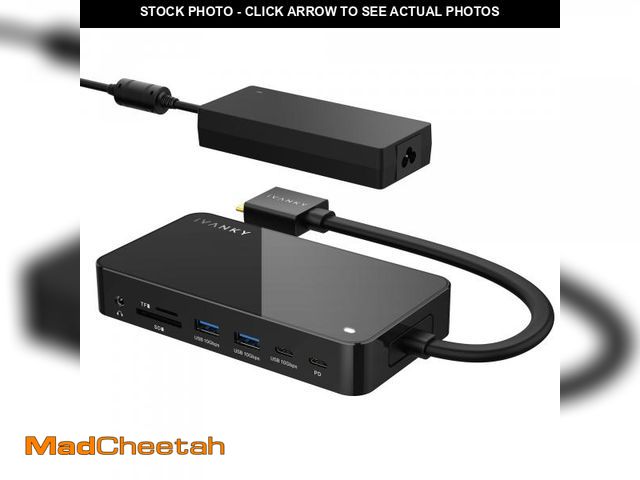 Lot 74-12217015 - iVANKY FusionDock 1+ MacBook Pro Docking Station with 180W Power Adapter, 12-in-1 Dual 4K@60Hz USB C...